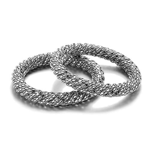 Elegant Moroccan Twisted Metal Bracelets Set for Women