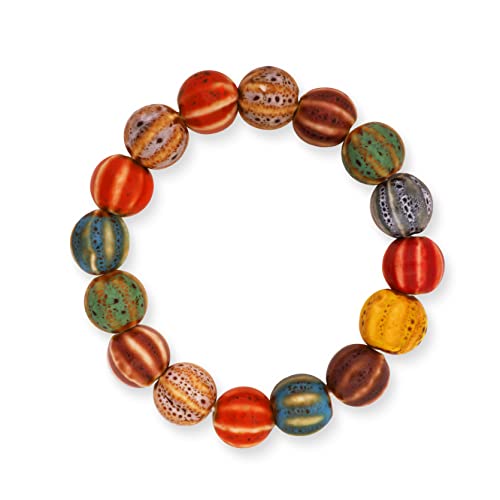 Colorful Ceramic Bead Boho Stretch Bracelet