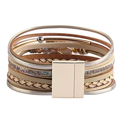 Baroque Pearl & Gold Tube Leather Cuff Bracelet