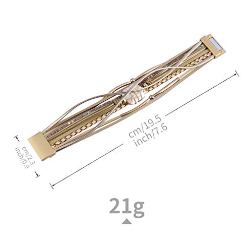 Baroque Pearl & Gold Tube Leather Cuff Bracelet