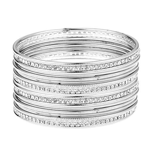 Boho Vintage Gypsy Tribal Silver Plated Bracelets Set