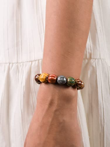 Colorful Ceramic Bead Boho Stretch Bracelet