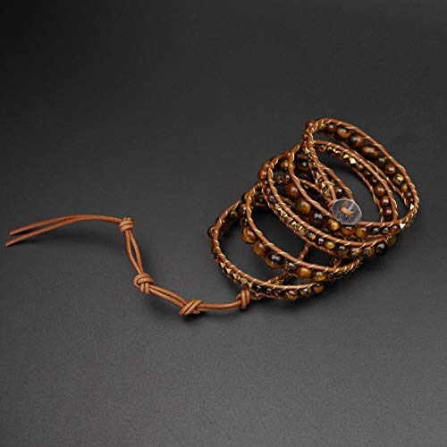 Handmade Tiger Eye Natural Stone Wrap Bracelet