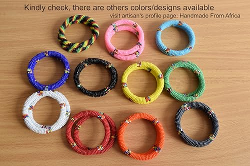 Set of 3 Handmade Maasai Beaded Bracelets