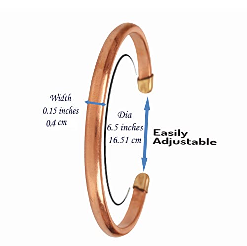 Hand Forged Tibetan-Style Copper Bracelet Set of 3