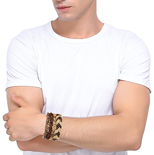 Moroccan Tribal Leather and Hemp Bracelets Set