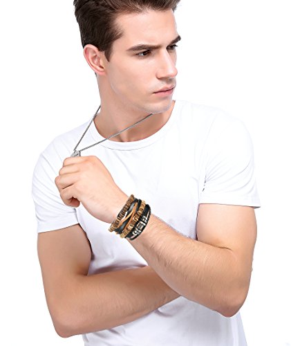 Moroccan Tribal Leather and Hemp Bracelets Set