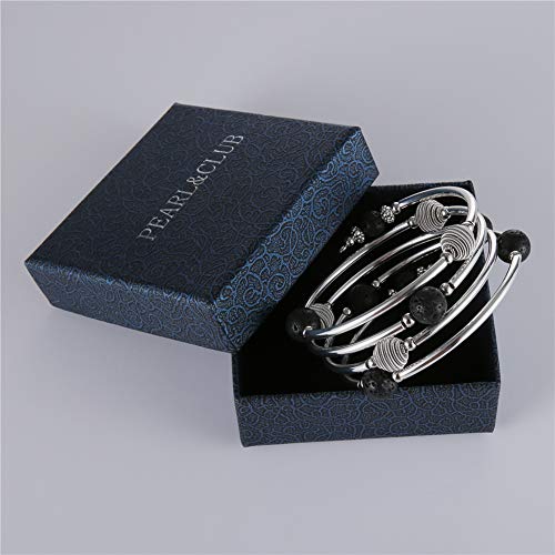 Turquoise Chakra Beaded Bangle Bracelet for Women