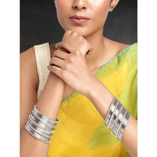 Aheli Ethnic Oxidized Bangle Set for Women
