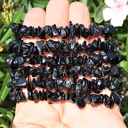 Natural Crystal Chip Bead Bracelet with Selenite