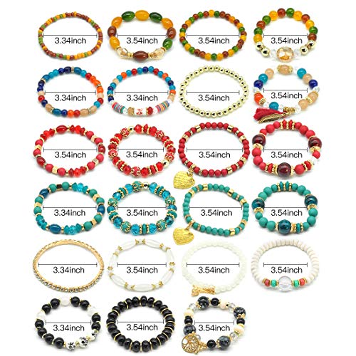 Colorful Bohemian Stackable Bracelets Set for Women