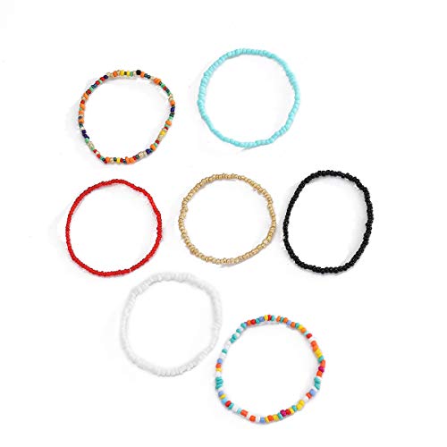 Bohemian Multi-Colored Beaded Bracelet Set for Women