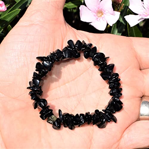 Natural Crystal Chip Bead Bracelet with Selenite
