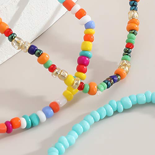 Bohemian Multi-Colored Beaded Bracelet Set for Women