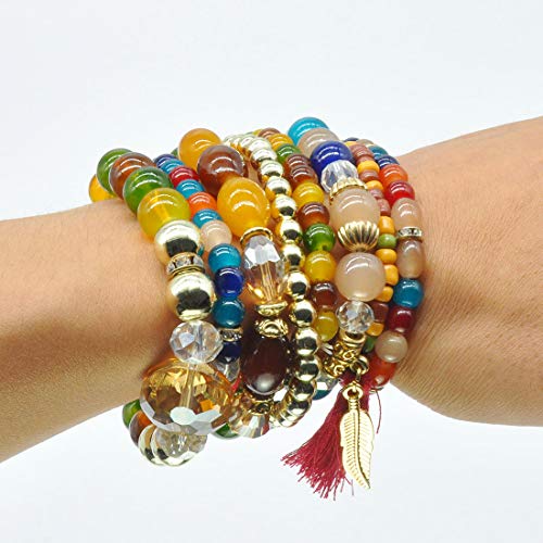 Colorful Bohemian Stackable Bracelets Set for Women