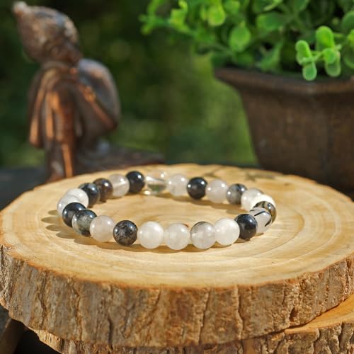 Handmade Black Rutile Gemstone Manifestation Bracelet