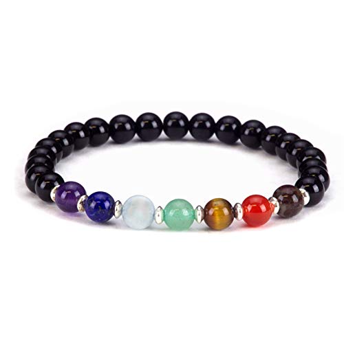 Chakra Gemstone Stretch Bracelet - Black Tourmaline