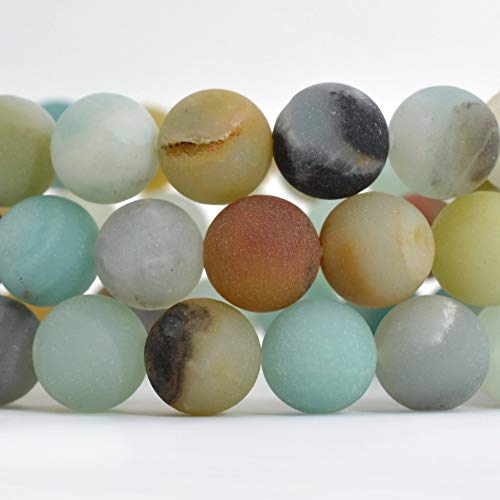 Natural Matte Amazonite 10mm Beaded Stretch Bracelet