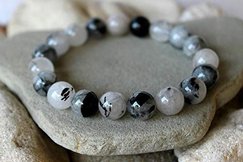 Handmade Black Rutile Gemstone Manifestation Bracelet