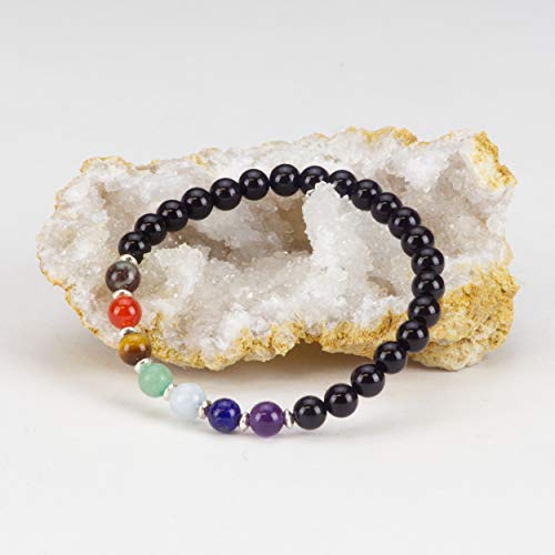 Chakra Gemstone Stretch Bracelet - Black Tourmaline