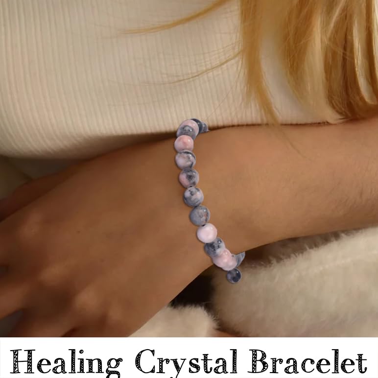 12PCS 8mm Natural Stone Bracelet Set for All