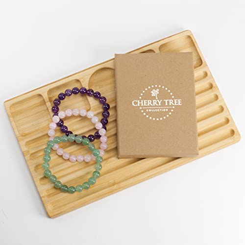 Cherry Tree Gemstone Beaded Bracelet Set