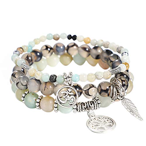 Multi-Layer Tree of Life Jasper & Agate Bracelet