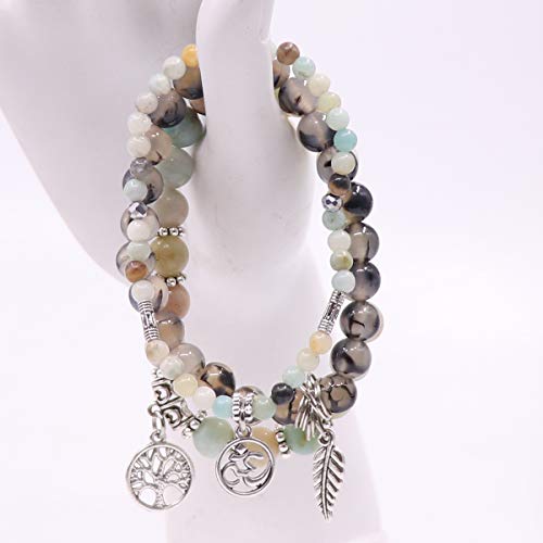 Tree of Life Jasper & Agate Healing Bracelet Set