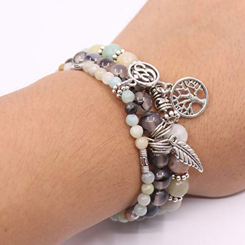 Tree of Life Jasper & Agate Healing Bracelet Set