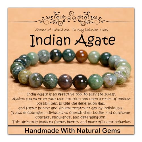 Handmade 8mm Natural Gemstone Yoga Bracelet