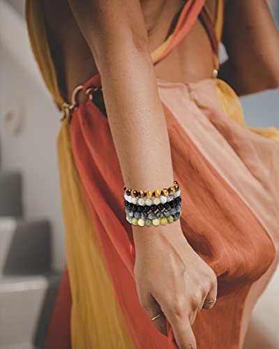 5PCS Semi-Precious Gemstone Healing Bracelets Set