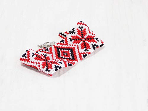 Handmade Geometric Beaded Moroccan Peyote Bracelet