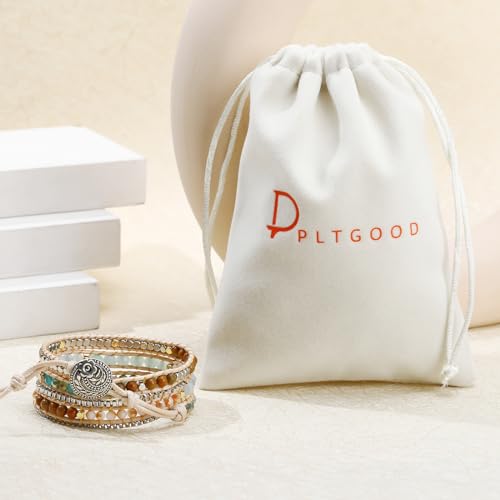 Handmade Boho 3 Wrap Chakra Bead Bracelet