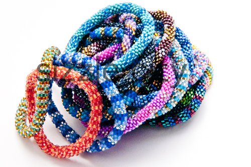 Handcrafted Moroccan Seed Bead Bracelets Set of 12