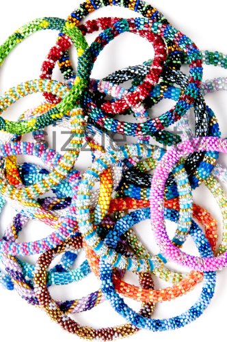 Handcrafted Moroccan Seed Bead Bracelets Set of 12