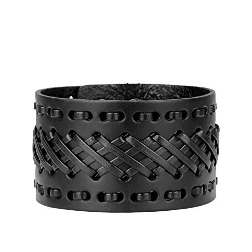Handmade Leather Punk Bracelets for Men and Teens