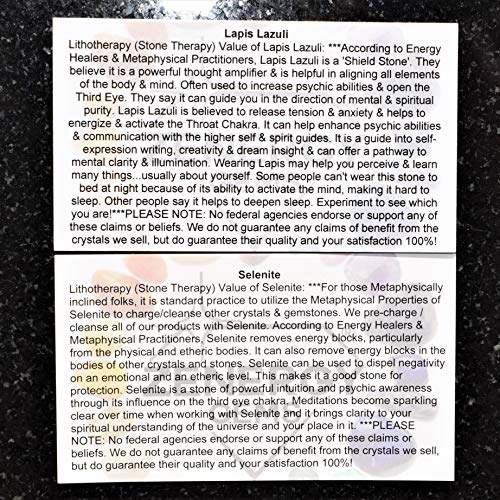 Lapis Lazuli Natural Crystal Bead Bracelet with Selenite