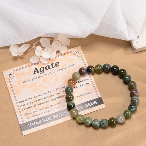 Handmade Indian Agate Peaceful Yoga Bracelet