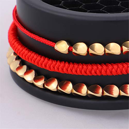 Handmade Tibetan Copper Beads Bracelet Set - 3 PCS