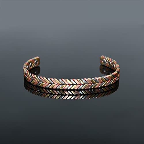 Feather Design Copper Magnetic Bracelet for All
