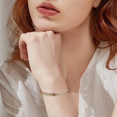 Feather Design Copper Magnetic Bracelet for All