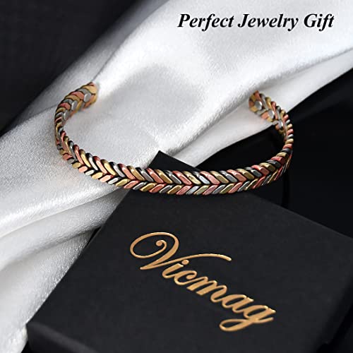 Feather Design Copper Magnetic Bracelet for All