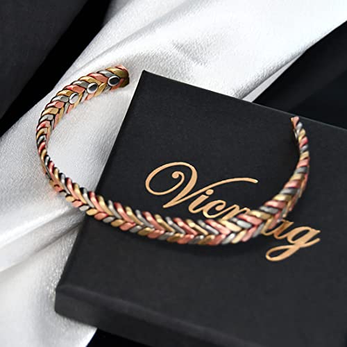 Feather Design Copper Magnetic Bracelet for All