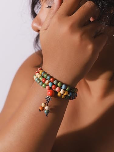 Colorful Bohemian Ceramic Bead Bracelet for Women