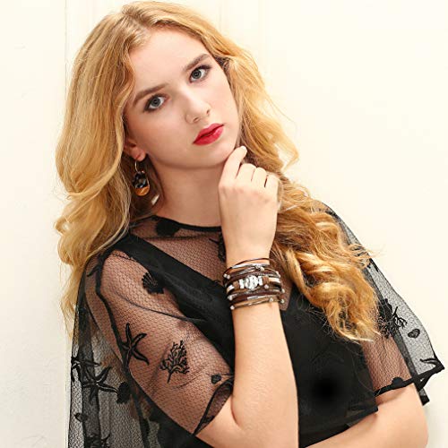 Handmade Boho Leather Wrap Bracelet with Baroque Pearls