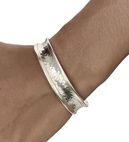Handmade Hammered Sterling Silver Cuff Bracelet