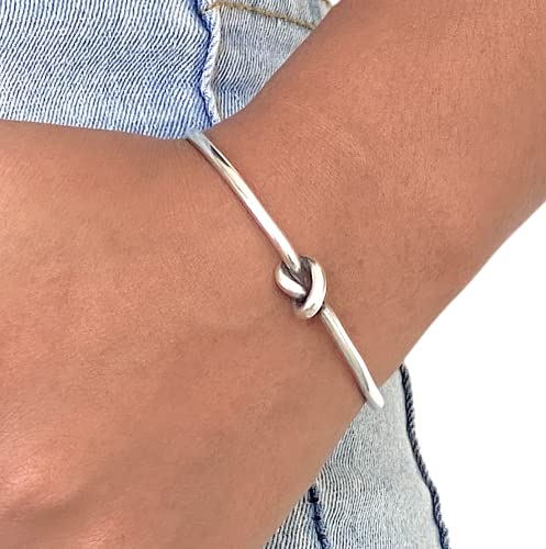 Handmade Silver Knot Cuff Bracelet for All