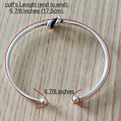 Handmade Silver Knot Cuff Bracelet for All