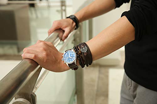 Moroccan Tree of Life Leather Bracelet with Stones