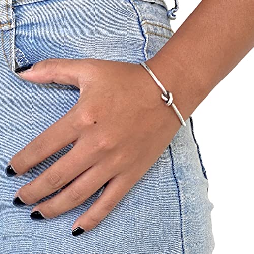 Handmade Silver Knot Cuff Bracelet for All